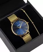 Ρολόι Γυναικεία BOWA Praha Navy Blue-Gold Mesh 38 Gift Set