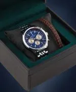Ρολόι Ανδρικά DESTELL Circinus Blue Silver Steel Chrono Sapphire Gift Set