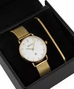 BOWA Milan White-Gold Mesh 34 Gift Set (ρολόι + βραχιόλι)