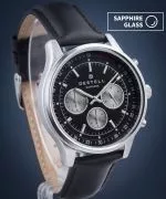 Ρολόι Ανδρικά DESTELL Circinus Black Silver Leather Chronograph Sapphire