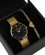 BOWA London Black-Gold 33 Gift Set (ρολόι + βραχιόλι)