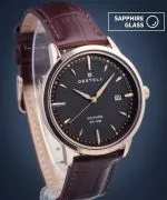Ρολόι Ανδρικά DESTELL Pictor Black Rose Gold Brown Leather Sapphire