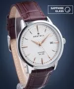 Ρολόι Ανδρικά DESTELL Pictor Silver Brown Leather Sapphire