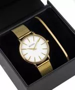 Ρολόι Γυναικεία BOWA Praha White-Gold Mesh 38 Gift Set