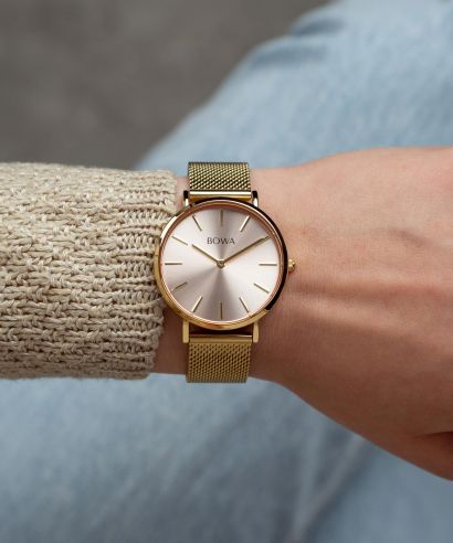 Ρολόι Γυναικεία BOWA New York Petite Pink-Gold Mesh 34