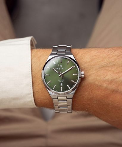 Ρολόι Ανδρικά DESTELL Aries Green Silver Steel Sapphire