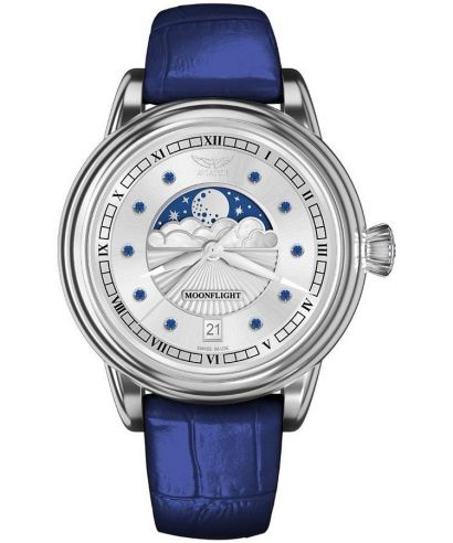 Ρολόι Γυναικεία Aviator Moonflight Gemstone Edition Silver Blue Sapphire Limited Edition