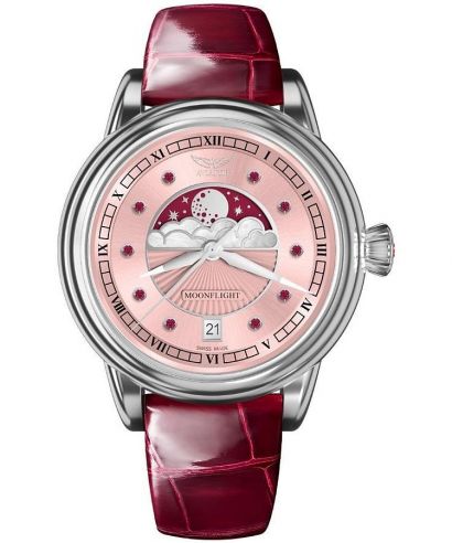 Ρολόι Γυναικεία Aviator Moonflight Gemstone Edition Pink Red Ruby Limited Edition