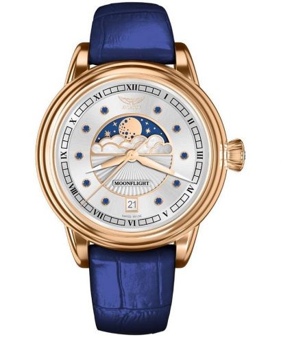 Ρολόι Γυναικεία Aviator Moonflight Gemstone Edition Silver Blue Sapphire Limited Edition