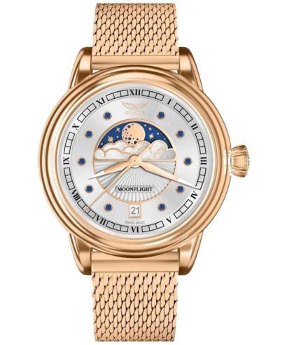 Ρολόι Γυναικεία Aviator Moonflight Gemstone Edition Silver Blue Sapphire Limited Edition
