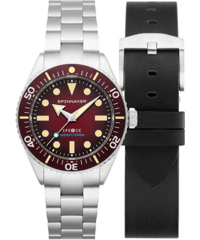 Ρολόι Ανδρικά Spinnaker Spence 300 Crimson Red SET