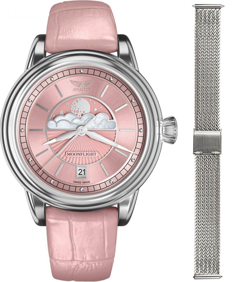 Ρολόι Γυναικεία Aviator Douglas Moonflight + bransoleta Morellato