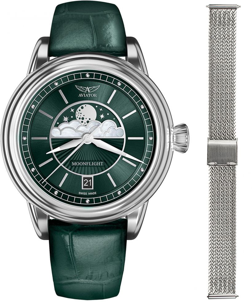 Ρολόι Γυναικεία Aviator Douglas Moonflight + bransoleta Morellato