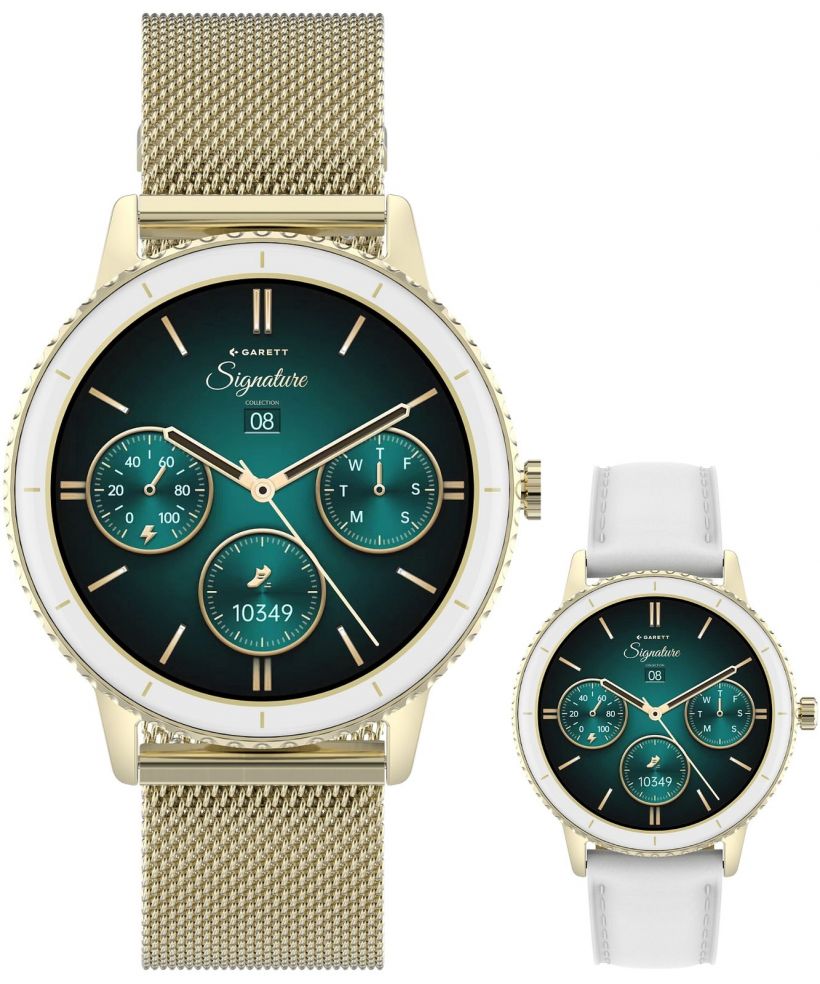 Smartwatch Γυναικεία Garett Signature Grace Gold Mesh SET