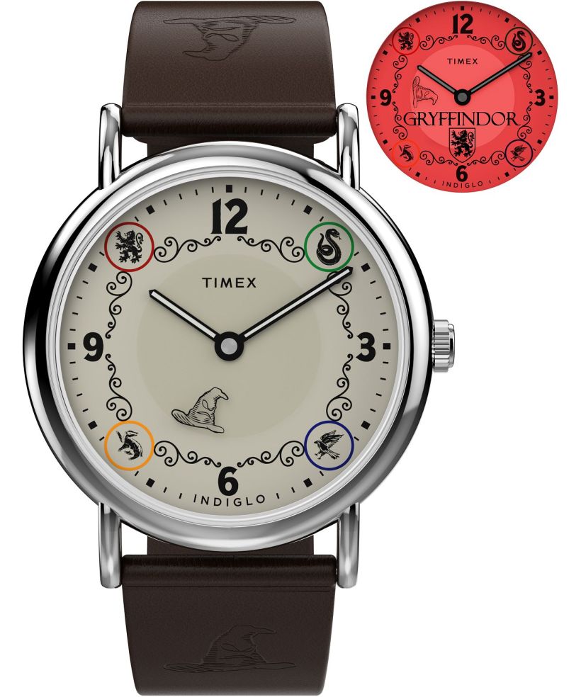 Ρολόι για Γυναίκες και Άνδρες Timex Harry Potter X Weekender Gryffindor House 38mm Leather Strap