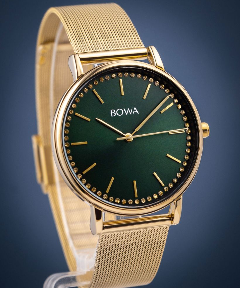 Ρολόι Γυναικεία BOWA Rio Green-Gold Mesh 38