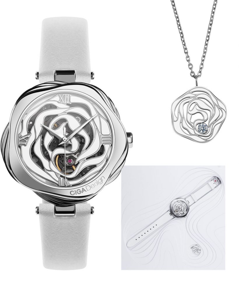 Ρολόι Γυναικεία Ciga Design R Danish Rose Skeleton Automatic