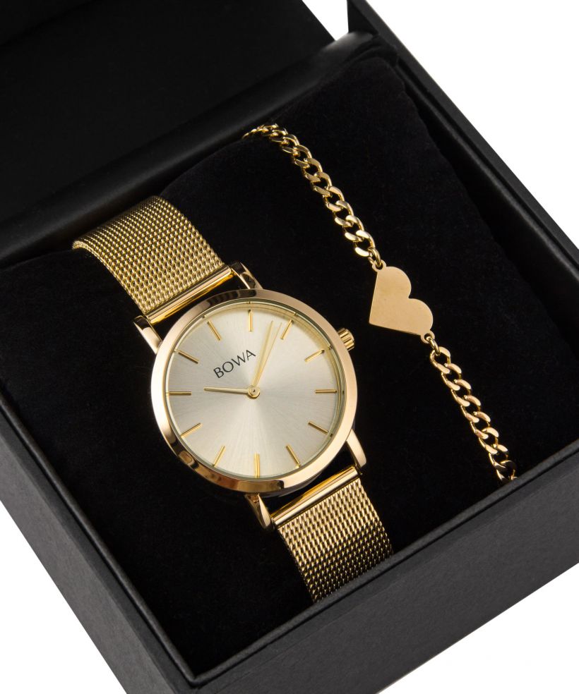 BOWA Tokyo Full Gold Mesh 33 Gift Set (ρολόι + βραχιόλι)