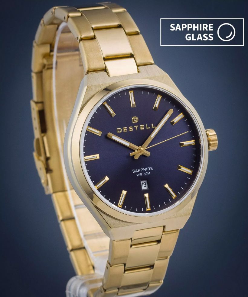 Ρολόι Ανδρικά DESTELL Aries Blue Gold Steel Sapphire