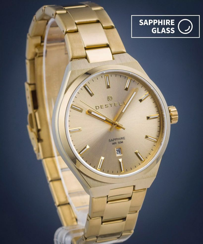 Ρολόι Ανδρικά DESTELL Aries Full Gold Steel Sapphire