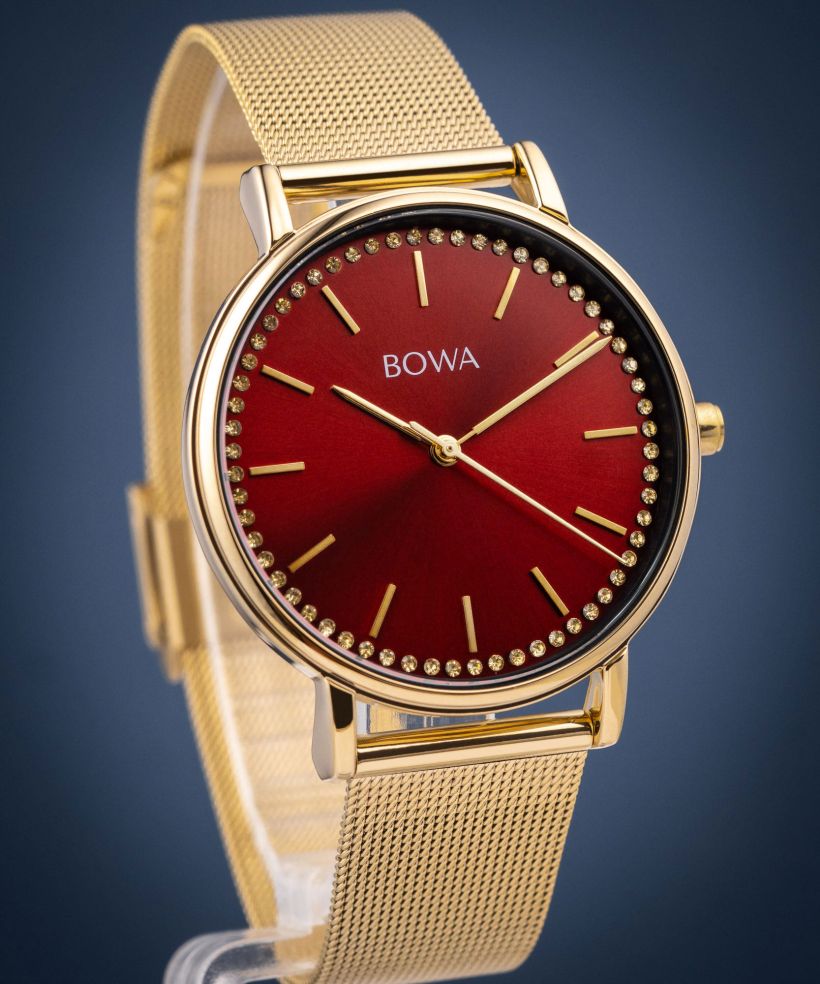 Ρολόι Γυναικεία BOWA Rio Red-Gold Mesh 38