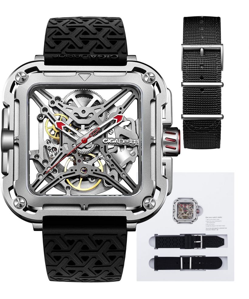 Ρολόι Ανδρικά Ciga Design X Series Gorilla Silver Skeleton Automatic