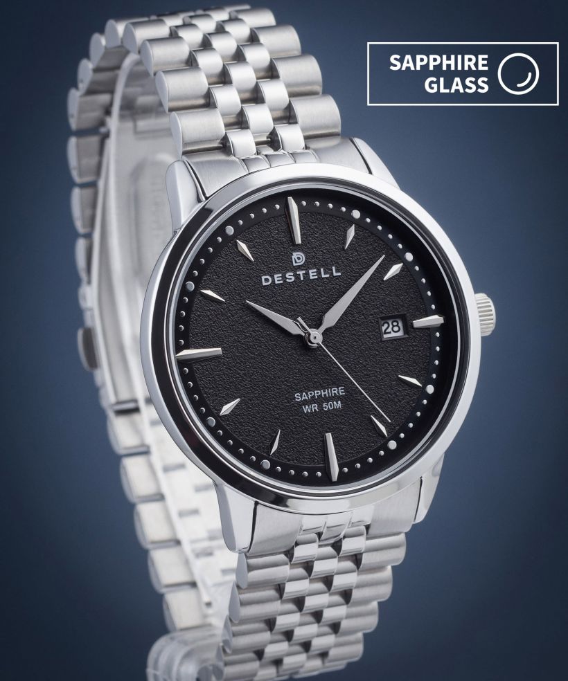 Ρολόι Ανδρικά DESTELL Pictor Black Silver Steel Sapphire
