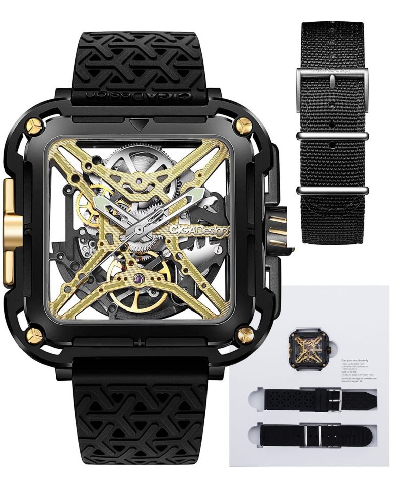 Ρολόι Ανδρικά Ciga Design X Series Gorilla Black DLC & Gold Titanium Automatic