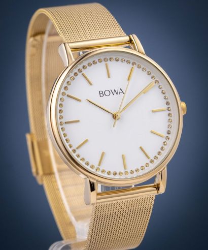 Ρολόι Γυναικεία BOWA Rio White-Gold Mesh 38