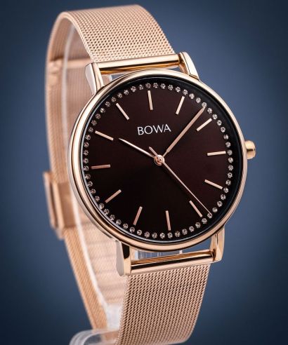 Ρολόι Γυναικεία BOWA Rio Brown-Rose Gold Mesh 38