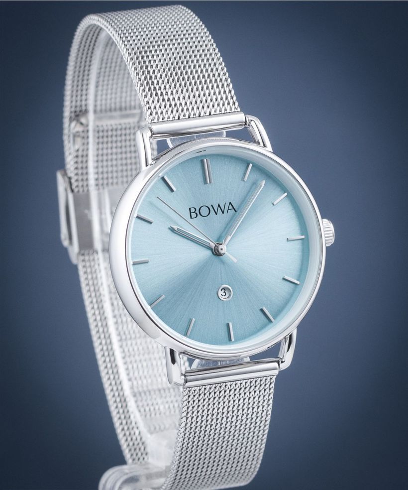Ρολόι Γυναικεία BOWA Milan Ice-Blue Silver Mesh 34
