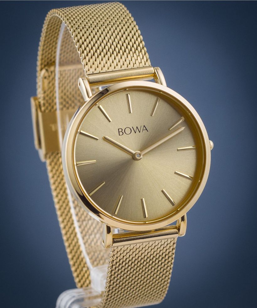Ρολόι Γυναικεία BOWA New York Petite Full Gold Mesh 34