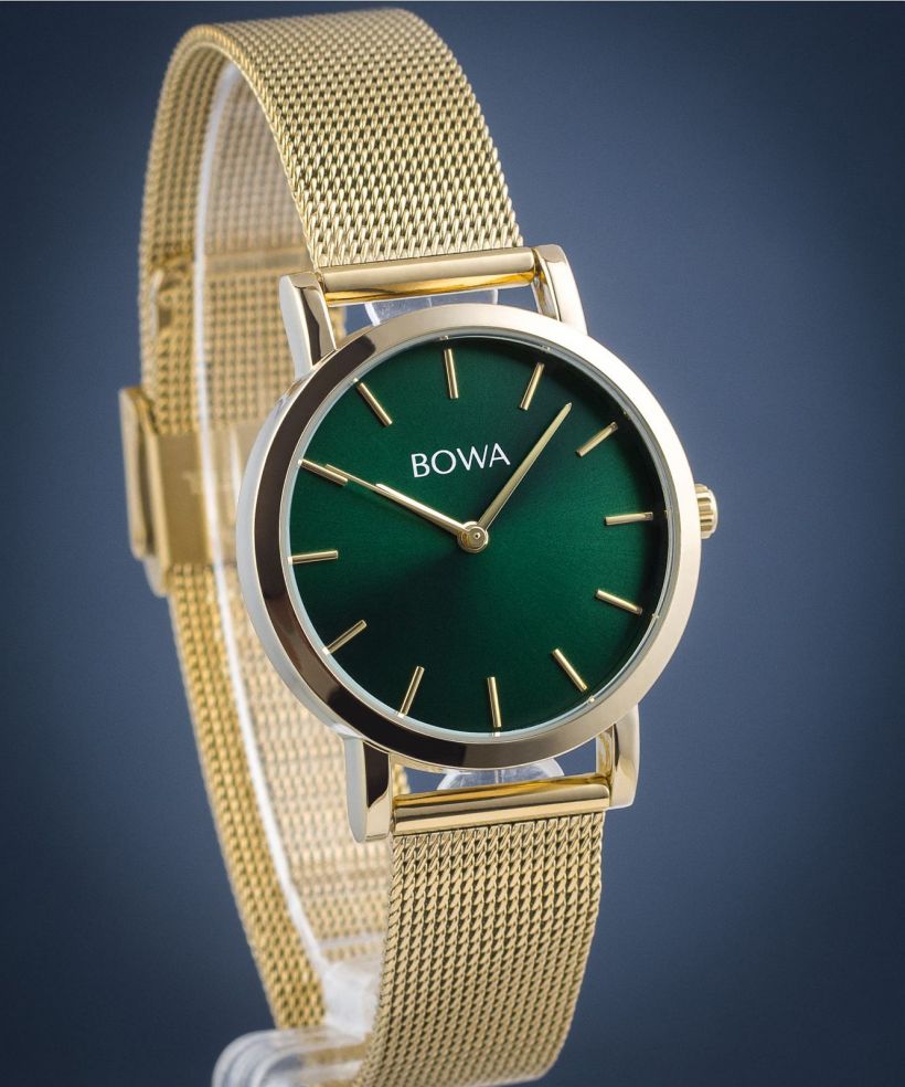 Ρολόι Γυναικεία BOWA Tokyo Green Gold Mesh 33