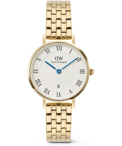 Ρολόι Γυναικεία Daniel Wellington Petite Roman Numerals Date 5-link Gold