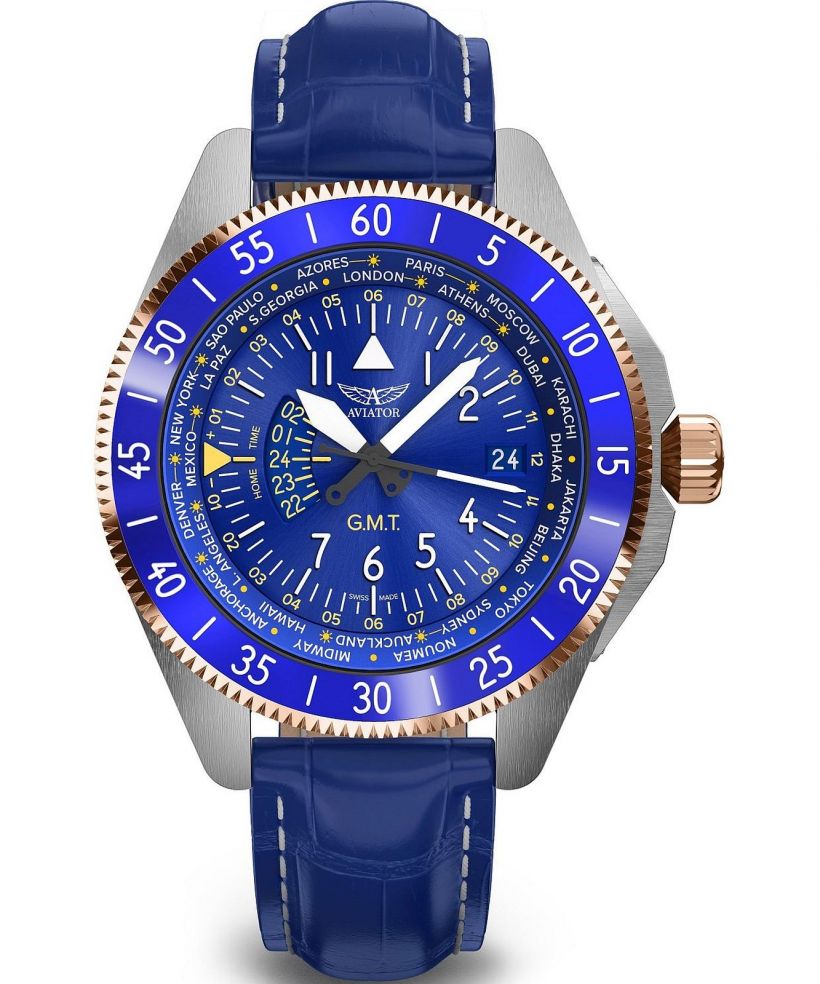 Ρολόι Ανδρικά Aviator Airacobra GMT
