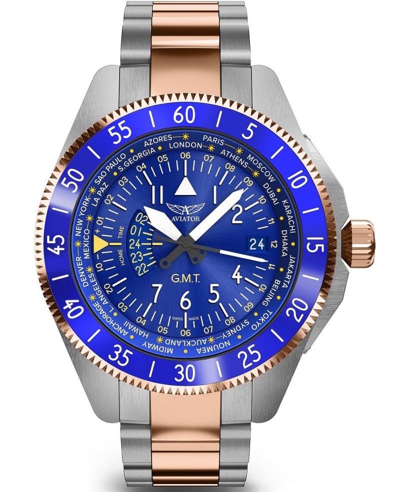 Ρολόι Ανδρικά Aviator Airacobra GMT