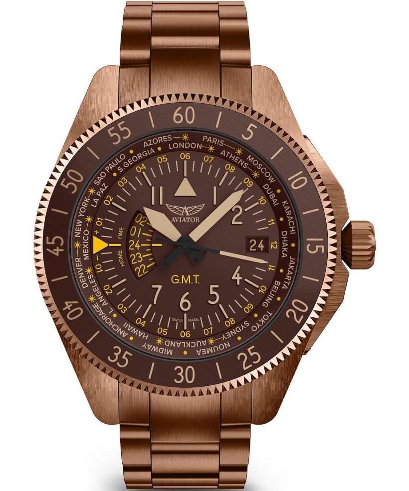 Ρολόι Ανδρικά Aviator Airacobra GMT