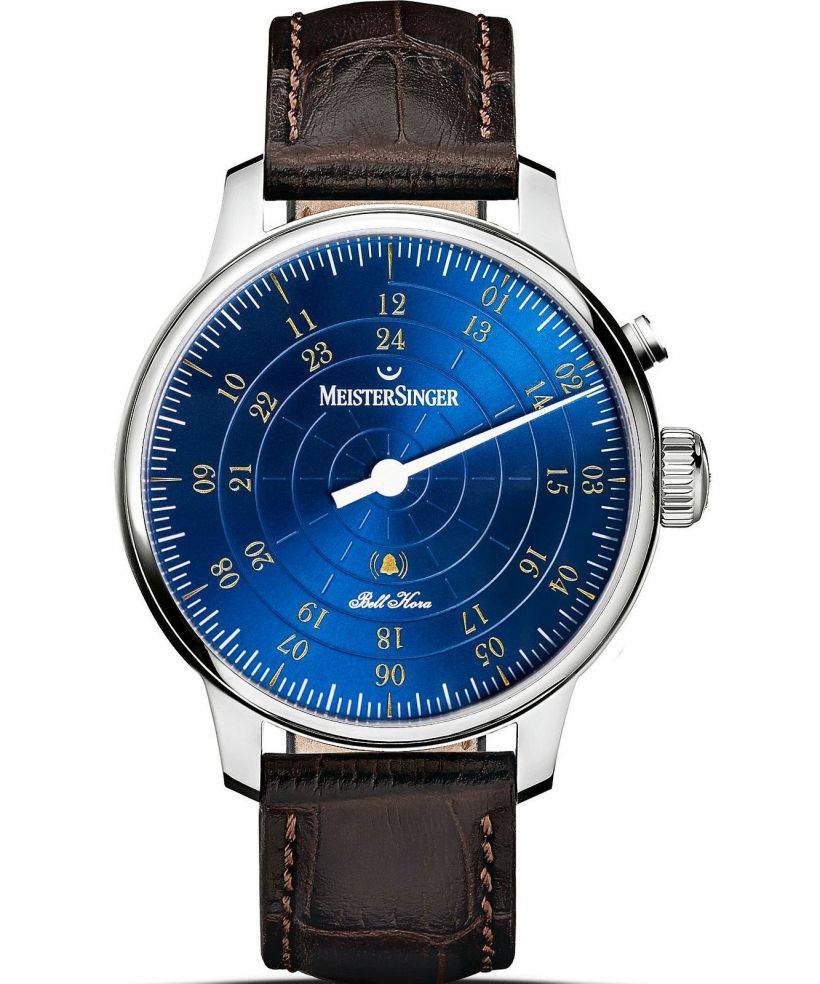 Ρολόι Ανδρικά Meistersinger Bell Hora Medium Blue with Gold