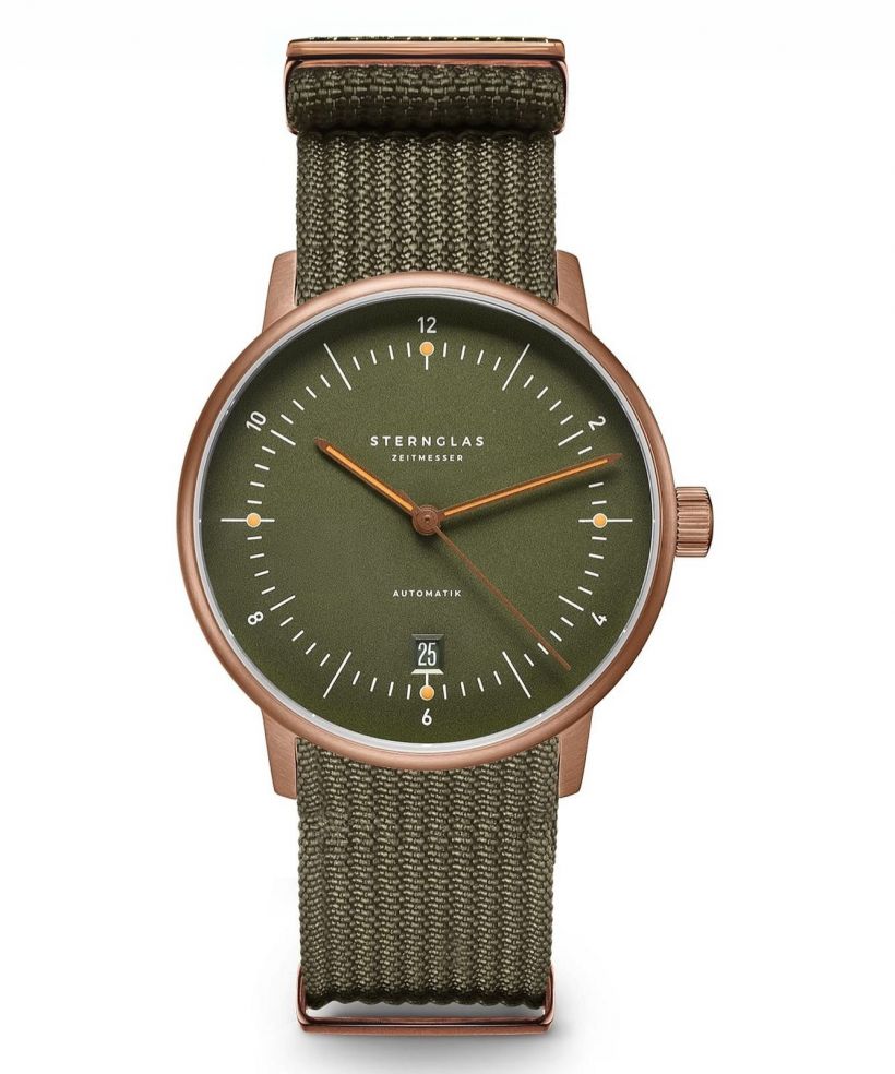 Ρολόι Ανδρικά Sternglas Naos Automatik dunkelgrün bronze