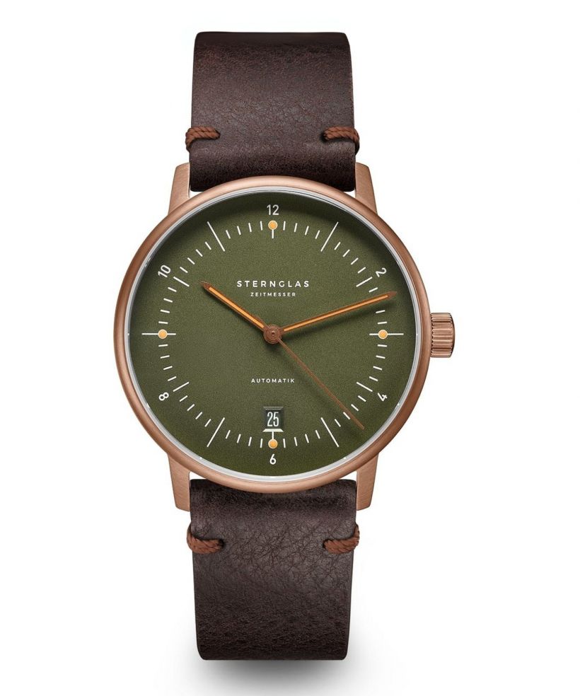 Ρολόι Ανδρικά Sternglas Naos Automatik dunkelgrün bronze