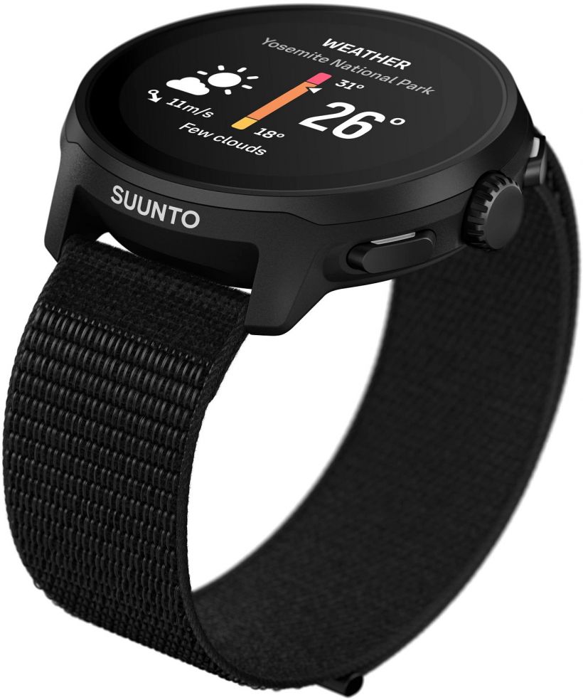 Αθλητικό Ρολόι για Γυναίκες και Άνδρες Suunto Run All Black Textile Strap