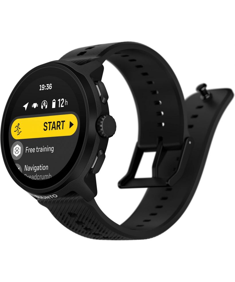 Αθλητικό Ρολόι για Γυναίκες και Άνδρες Suunto Run All Black Silicone Strap