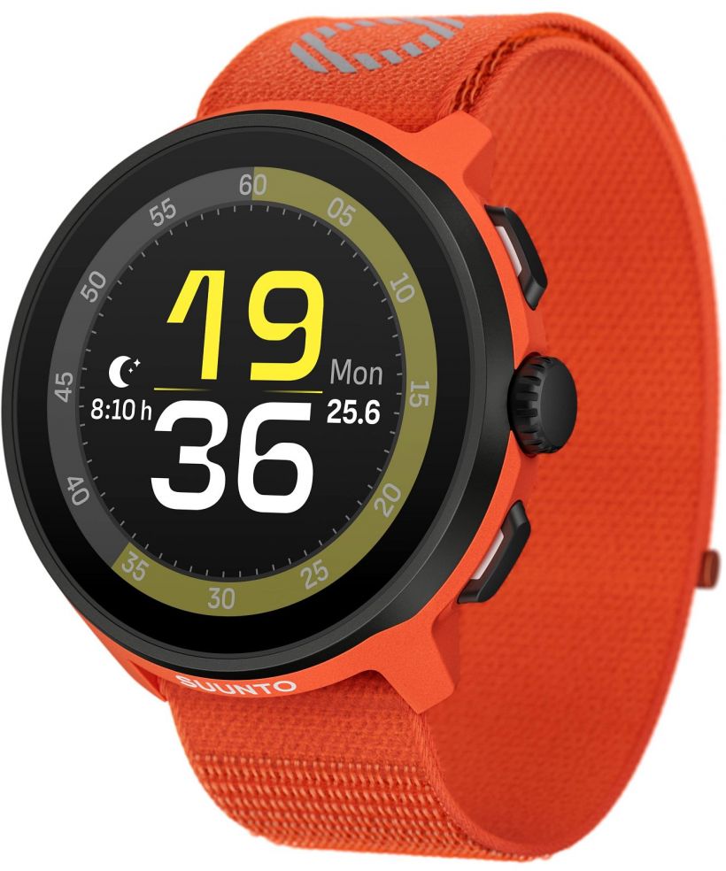 Αθλητικό Ρολόι για Γυναίκες και Άνδρες Suunto Run Coral Orange Textile Strap
