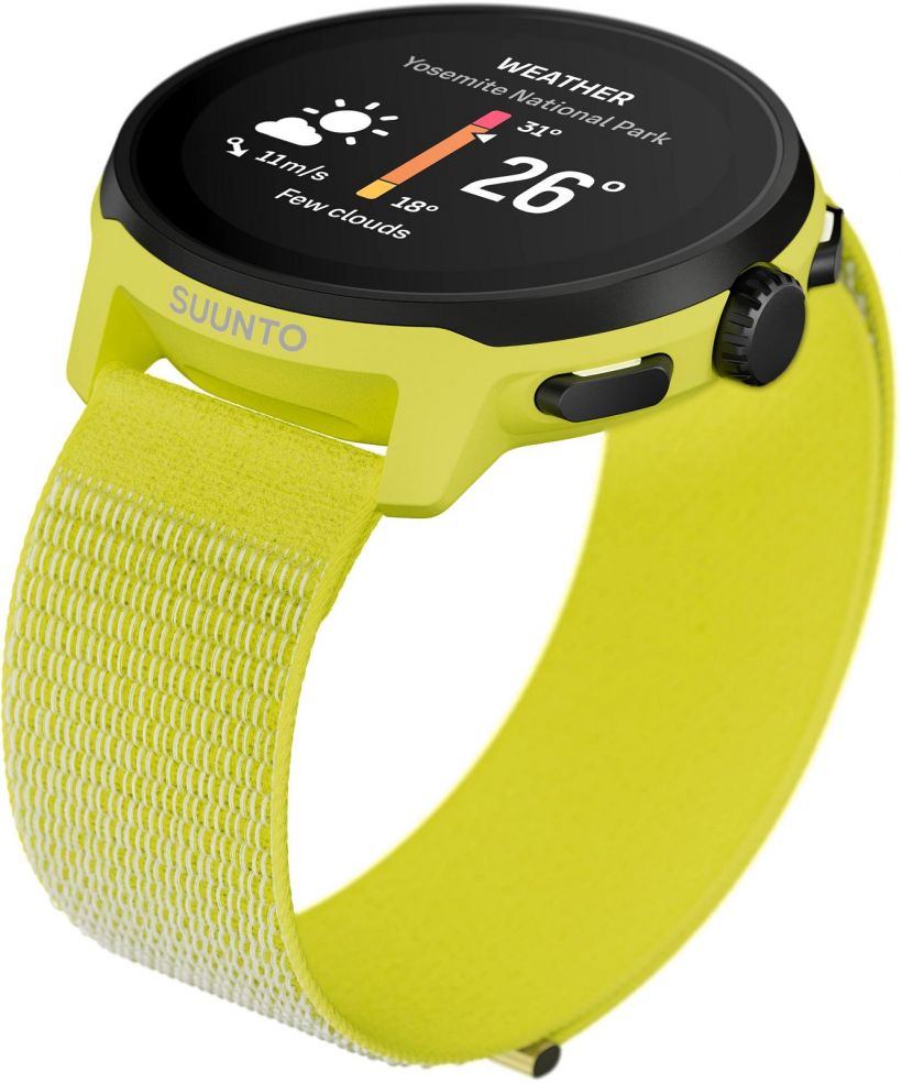 Αθλητικό Ρολόι για Γυναίκες και Άνδρες Suunto Run Lime Textile Strap