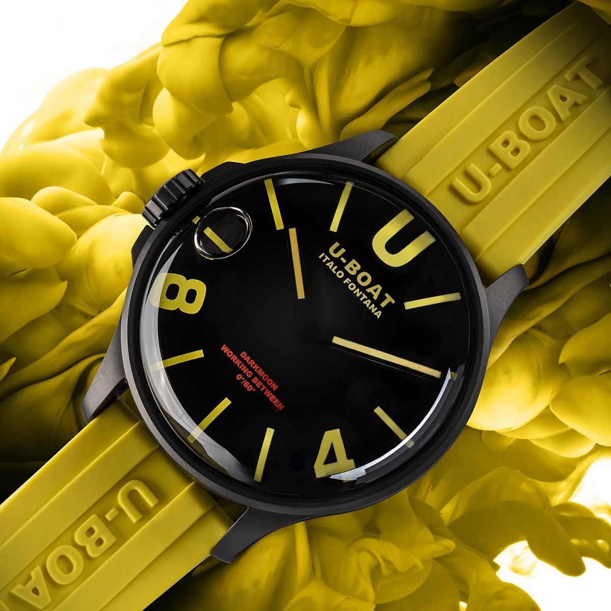 Ρολόι Ανδρικά U-Boat Darkmoon 44 BK Yellow PVD