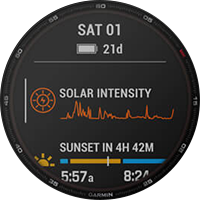 Ηλιακή φόρτιση (μόνο Fenix 6 Solar)