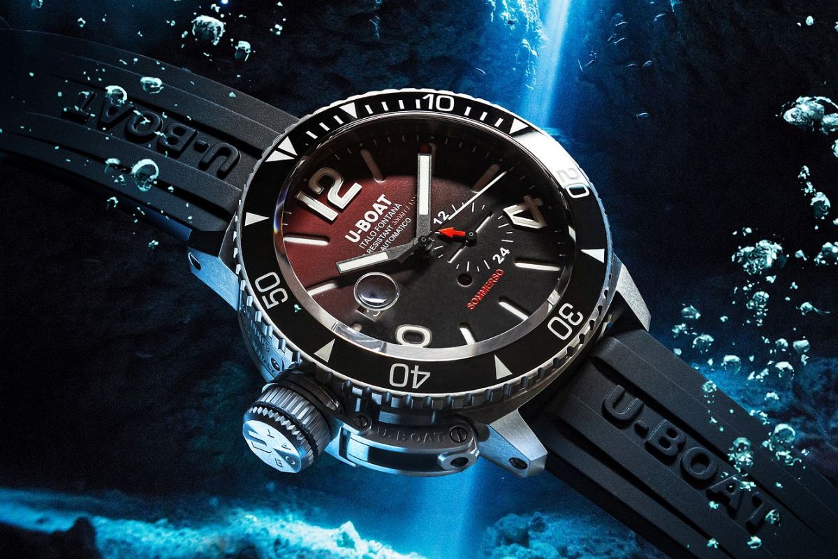 Ανδρικό ρολόι U-BOAT Sommerso Ceramic Bordeaux 